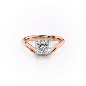 The Berta Set With A 1 Carat Princess Lab Diamond