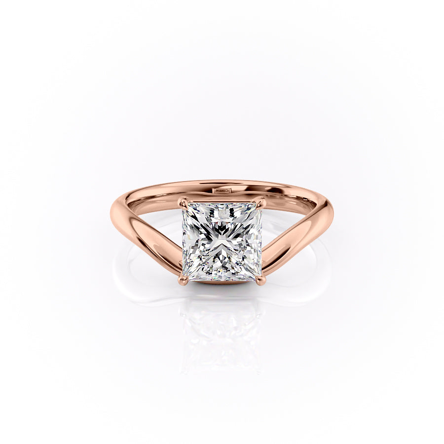 The Berta Set With A 2 Carat Princess Lab Diamond