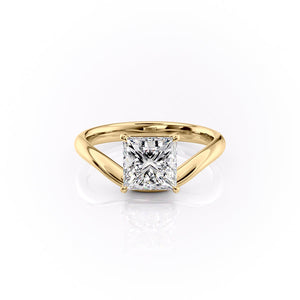 The Berta Set With A 2 Carat Princess Lab Diamond