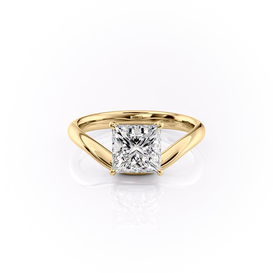 The Berta Set With A 2 Carat Princess Lab Diamond