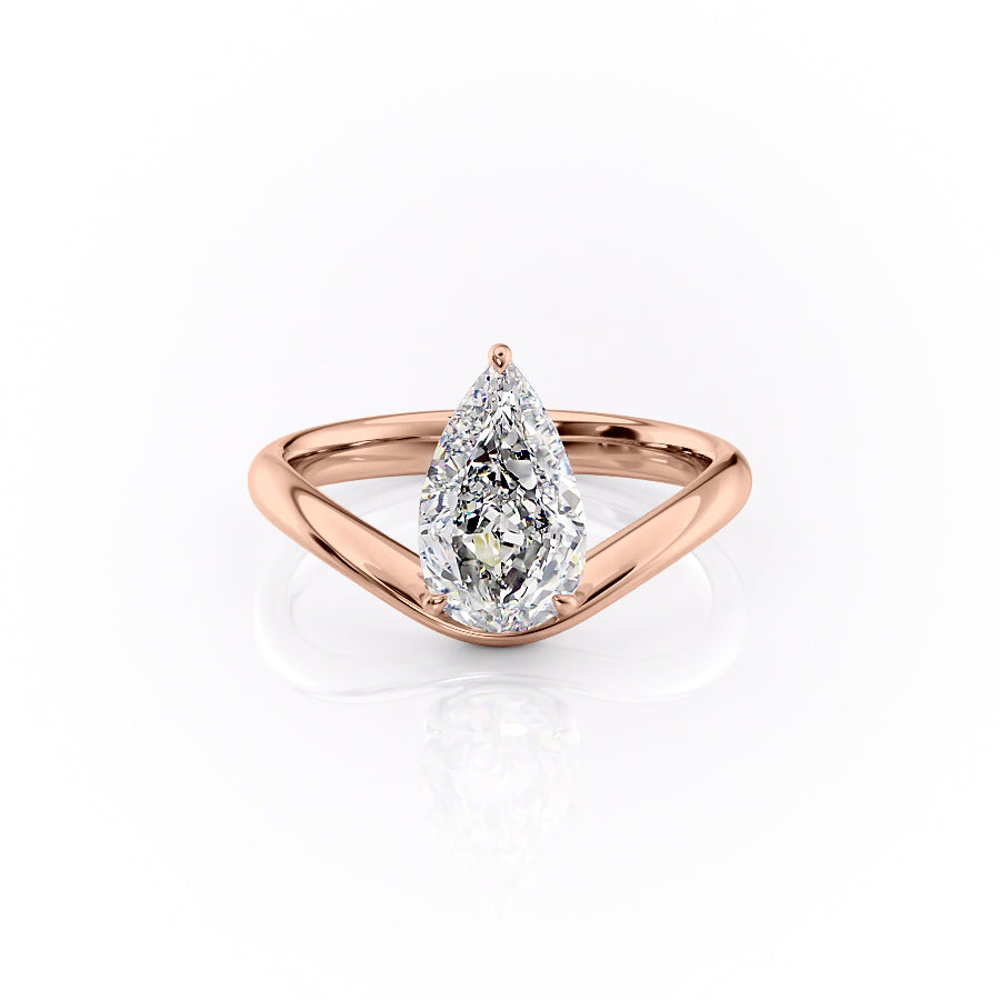 The Berta Set With A 1.5 Carat Pear Lab Diamond