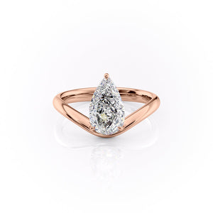 The Berta Set With A 1.5 Carat Pear Lab Diamond