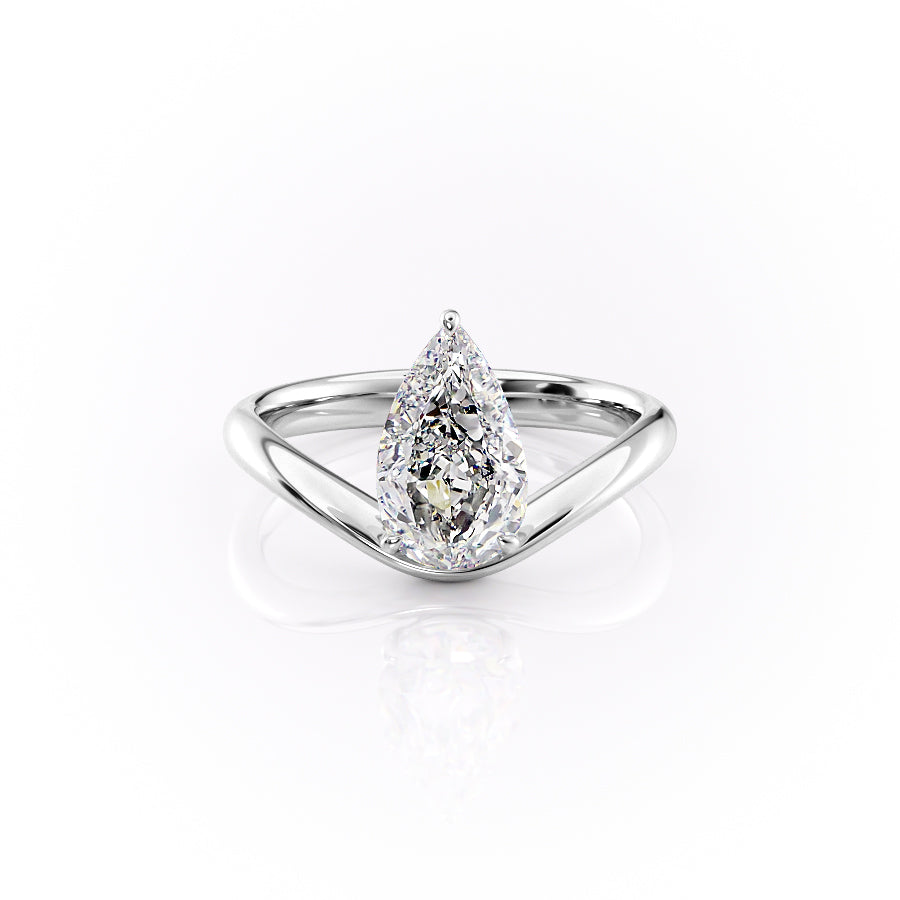 The Berta Set With A 2 Carat Pear Lab Diamond