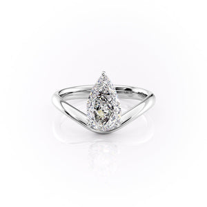 The Berta Set With A 2.5 Carat Pear Lab Diamond