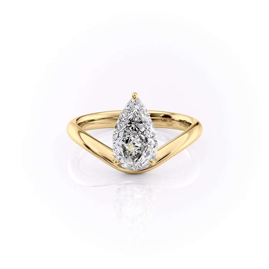 The Berta Set With A 2 Carat Pear Lab Diamond