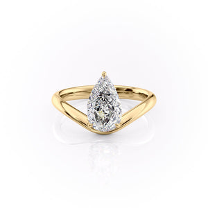 The Berta Set With A 1 Carat Pear Lab Diamond