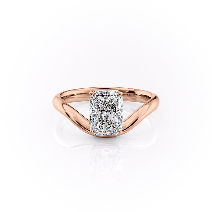 The Berta Set With A 1 Carat Radiant Lab Diamond