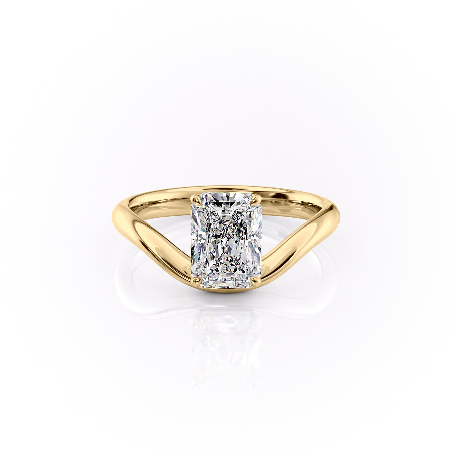 The Berta Set With A 2 Carat Radiant Lab Diamond