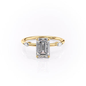The Nicole Set With A 1 Carat Emerald Lab Diamond