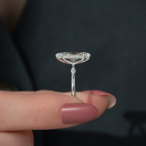 The Nicole Set With A 2 Carat Marquise Lab Diamond