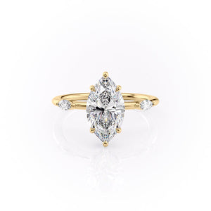The Nicole Set With A 1.5 Carat Marquise Lab Diamond