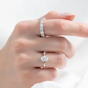 The Nicole Set With A 3 Carat Oval Lab Diamond