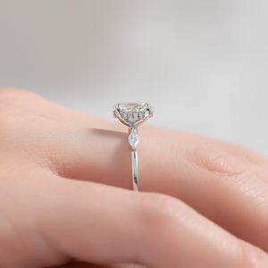 The Nicole Set With A 3 Carat Oval Lab Diamond
