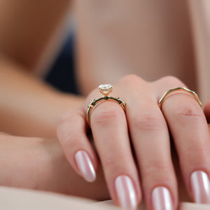 The Nicole Set With A 2 Carat Oval Lab Diamond