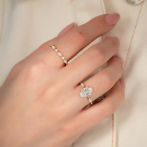 The Nicole Set With A 2 Carat Oval Lab Diamond