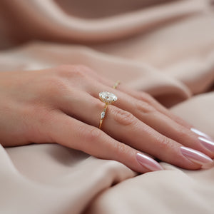 The Nicole Set With A 2 Carat Oval Lab Diamond