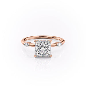 The Nicole Set With A 1.5 Carat Princess Lab Diamond