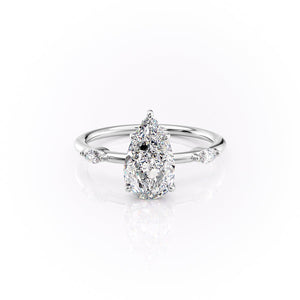 The Nicole Set With A 2.5 Carat Pear Lab Diamond