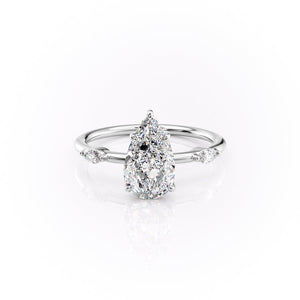 The Nicole Set With A 1.5 Carat Pear Moissanite