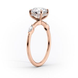 The Nicole Set With A 2 Carat Emerald Lab Diamond