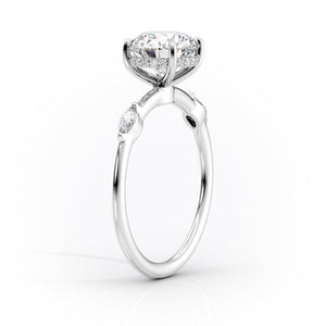 The Nicole Set With A 2 Carat Princess Lab Diamond