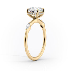 The Nicole Set With A 1 Carat Radiant Lab Diamond