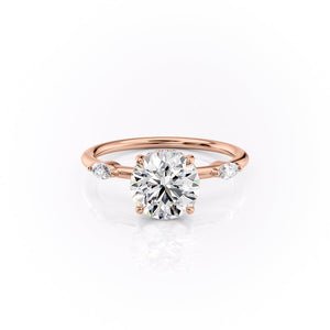 The Nicole Set With A 2.5 Carat Round Lab Diamond