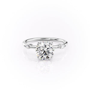 The Nicole Set With A 1.5 Carat Round Lab Diamond