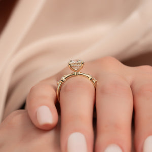The Nicole Set With A 2 Carat Round Lab Diamond