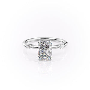 The Nicole Set With A 2.5 Carat Radiant Lab Diamond