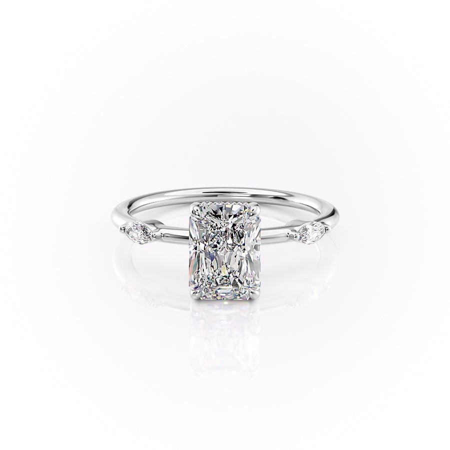The Nicole Set With A 1 Carat Radiant Lab Diamond
