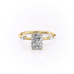 The Nicole Set With A 1 Carat Radiant Lab Diamond