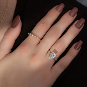 The Nicole Set With A 3 Carat Radiant Lab Diamond