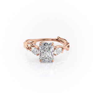 The Three Stone Twig Set With A 1 Carat Radiant Lab Diamond