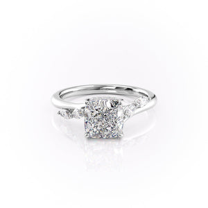 The Nova Set With A 4 Carat Cushion Moissanite