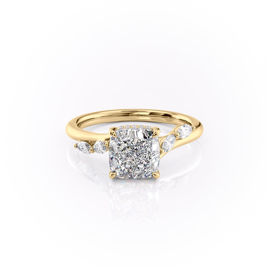 The Nova Set With A 1 Carat Cushion Moissanite