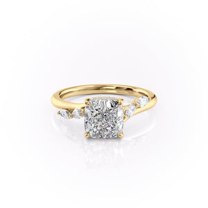 The Nova Set With A 2 Carat Cushion Lab Diamond