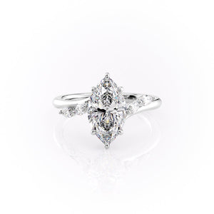 The Nova Set With A 2 Carat Marquise Lab Diamond