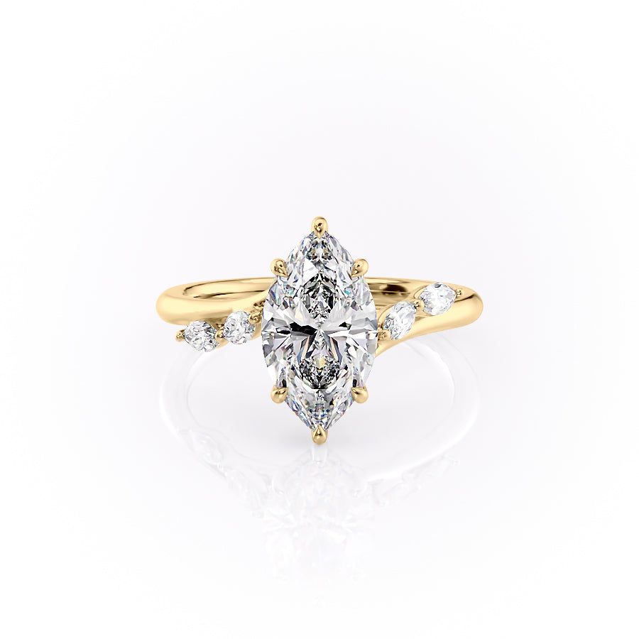 The Nova Set With A 1 Carat Marquise Moissanite