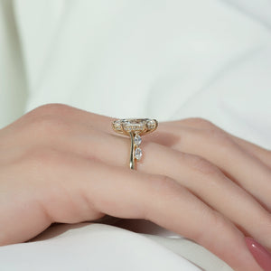 The Nova Set With A 3 Carat Marquise Lab Diamond