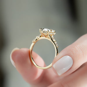 The Nova Set With A 3 Carat Marquise Lab Diamond