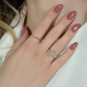 The Nova Set With A 3 Carat Marquise Lab Diamond