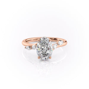 The Nova Set With A 3 Carat Oval Moissanite