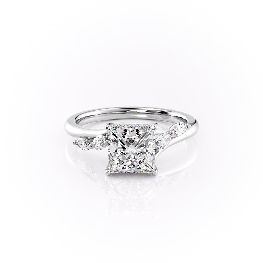 The Nova Set With A 1 Carat Princess Lab Diamond