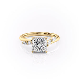 The Nova Set With A 2.5 Carat Princess Moissanite