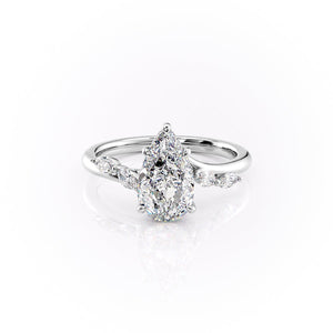 The Nova Set With A 1 Carat Pear Lab Diamond
