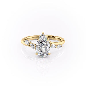 The Nova Set With A 3 Carat Pear Lab Diamond