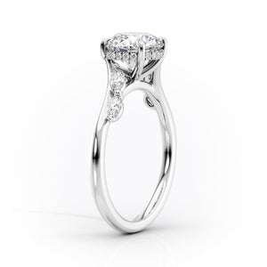 The Nova Set With A 4 Carat Pear Moissanite