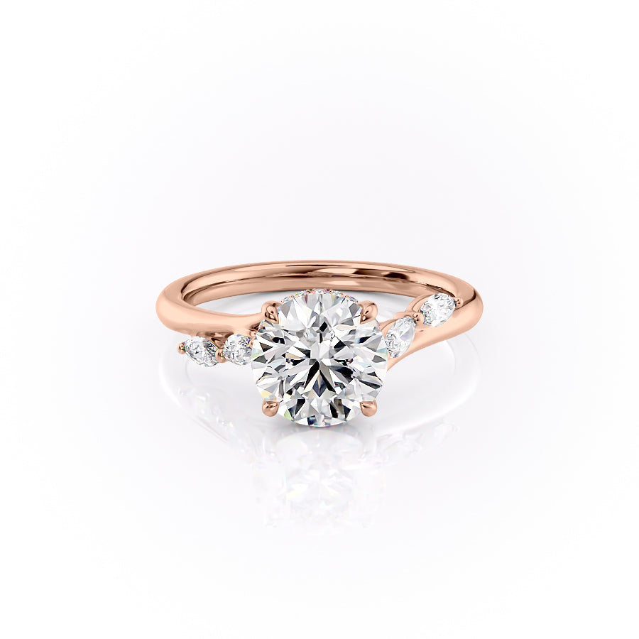 The Nova Set With A 3 Carat Round Moissanite