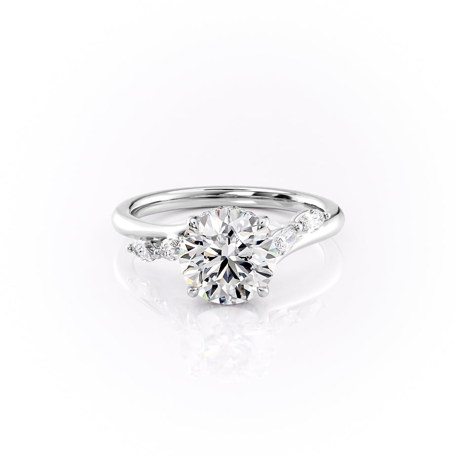 The Nova Set With A 4 Carat Round Moissanite